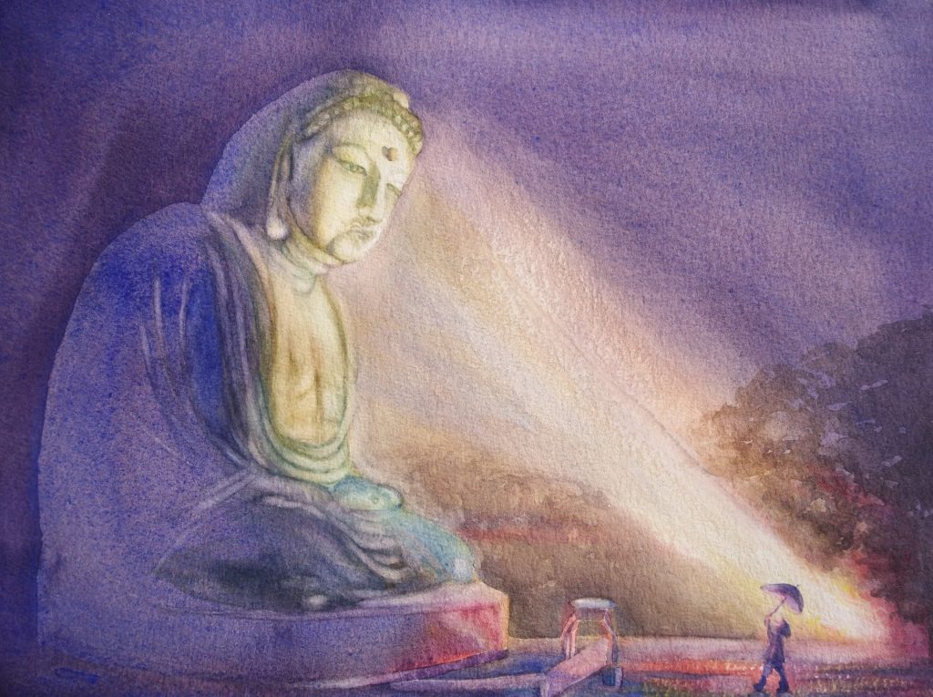 Löfman-watercolour-UNESCO-Kamakura